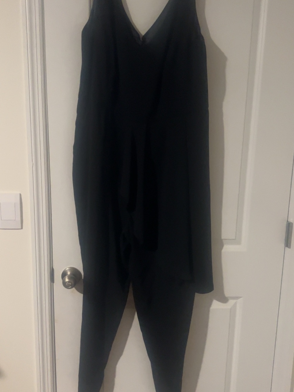 City Chic Black Wide-Leg Layered Jumpsuit - Picture 5 of 9